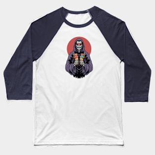 Funny Grim Reaper with Ice Cream Baseball T-Shirt